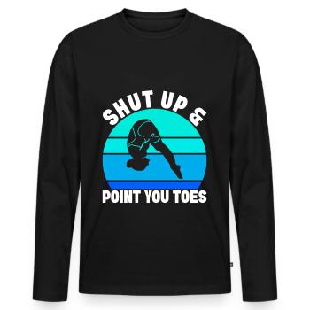 Diving diving board - Men's Premium Organic Long Sleeve Shirt - black - Front - Nico (187cm)