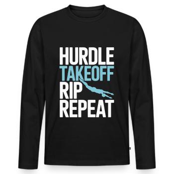 Diving diving board - Men's Premium Organic Long Sleeve Shirt - black - Front - Nico (187cm)