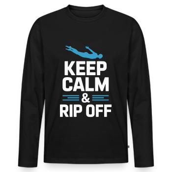 Diving diving board - Men's Premium Organic Long Sleeve Shirt - black - Front - Nico (187cm)