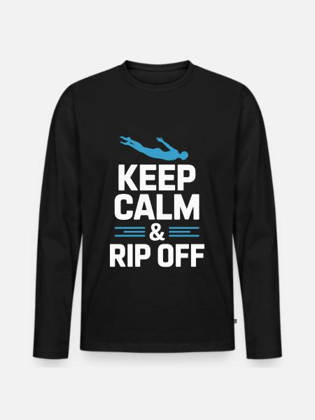 Diving diving board - Men's Premium Organic Long Sleeve Shirt - black