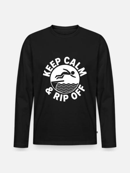 Diving diving board - Men's Premium Organic Long Sleeve Shirt - black
