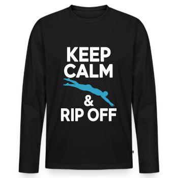Diving diving board - Men's Premium Organic Long Sleeve Shirt - black - Front - Nico (187cm)