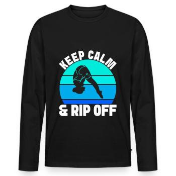 Diving diving board - Men's Premium Organic Long Sleeve Shirt - black - Front - Nico (187cm)