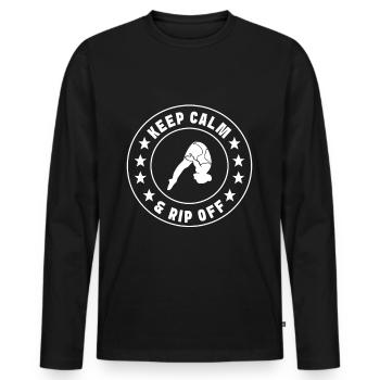 Diving diving board - Men's Premium Organic Long Sleeve Shirt - black - Front - Nico (187cm)