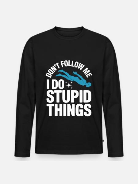 Diving diving board - Men's Premium Organic Long Sleeve Shirt - black