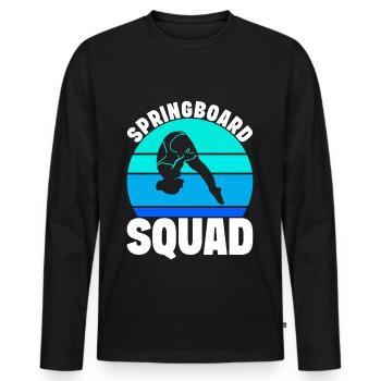 Diving diving board - Men's Premium Organic Long Sleeve Shirt - black - Front - Nico (187cm)