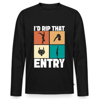 Diving diving board - Men's Premium Organic Long Sleeve Shirt - black - Front - Nico (187cm)