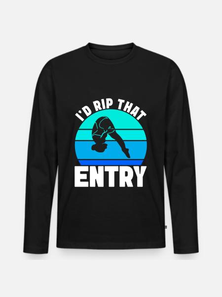 Diving diving board - Men's Premium Organic Long Sleeve Shirt - black