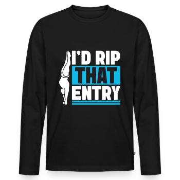 Diving diving board - Men's Premium Organic Long Sleeve Shirt - black - Front - Nico (187cm)