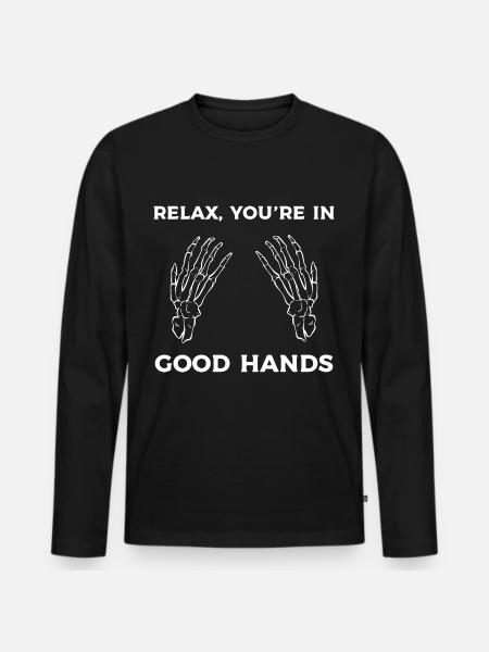 physiotherapy - Men's Premium Organic Long Sleeve Shirt - black