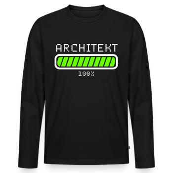 Architekt Loading Ladebalken - Männer Premium Bio Langarmshirt - Schwarz - Vorne - Nico (187cm)