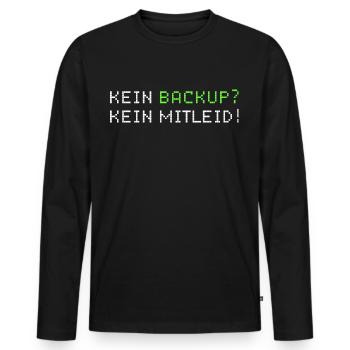 Informatiker Informatik Programmierer Entwickler - Männer Premium Bio Langarmshirt - Schwarz - Vorne - Nico (187cm)