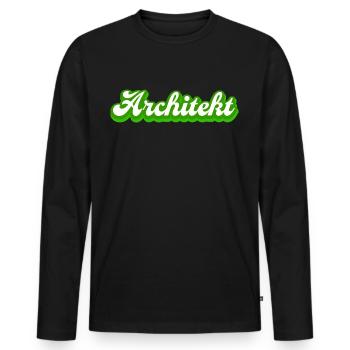 Architekt Architektur Studium Beruf - Männer Premium Bio Langarmshirt - Schwarz - Vorne - Nico (187cm)