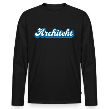 Architekt Architektur Studieren Beruf - Männer Premium Bio Langarmshirt - Schwarz - Vorne - Nico (187cm)