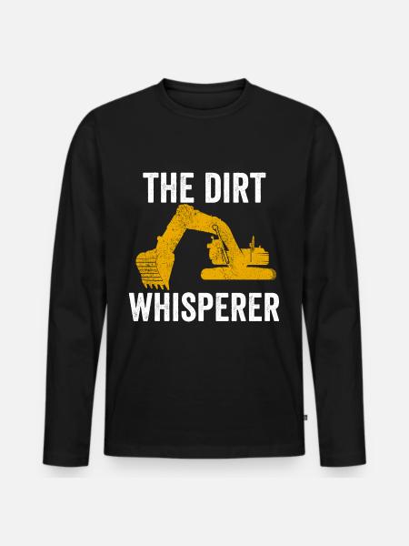 Excavator Construction Worker - Men's Premium Organic Long Sleeve Shirt - black