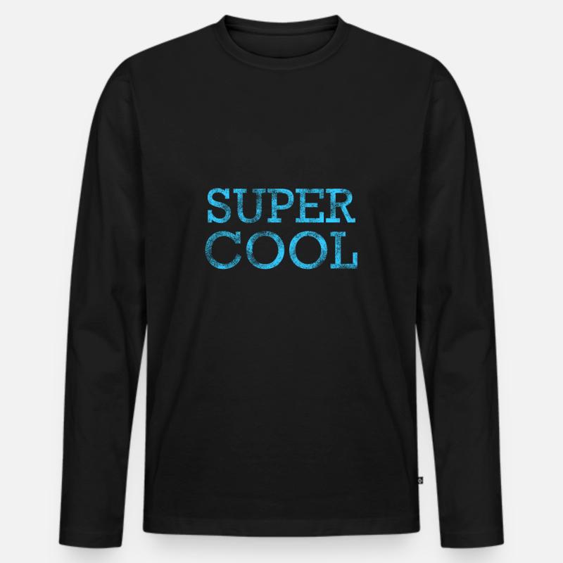 cool humor - Männer Premium Bio Langarmshirt - Schwarz