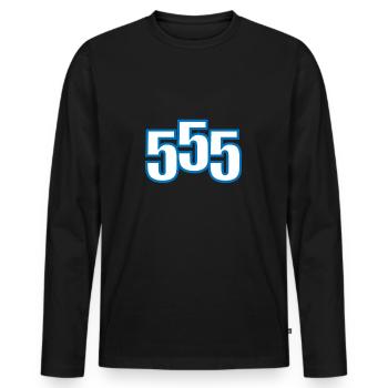 Thaïlande Haha 555 5555+ Thai Laugh Funny - T-shirt manches longues Premium bio Homme - noir - Devant - Nico (187cm)