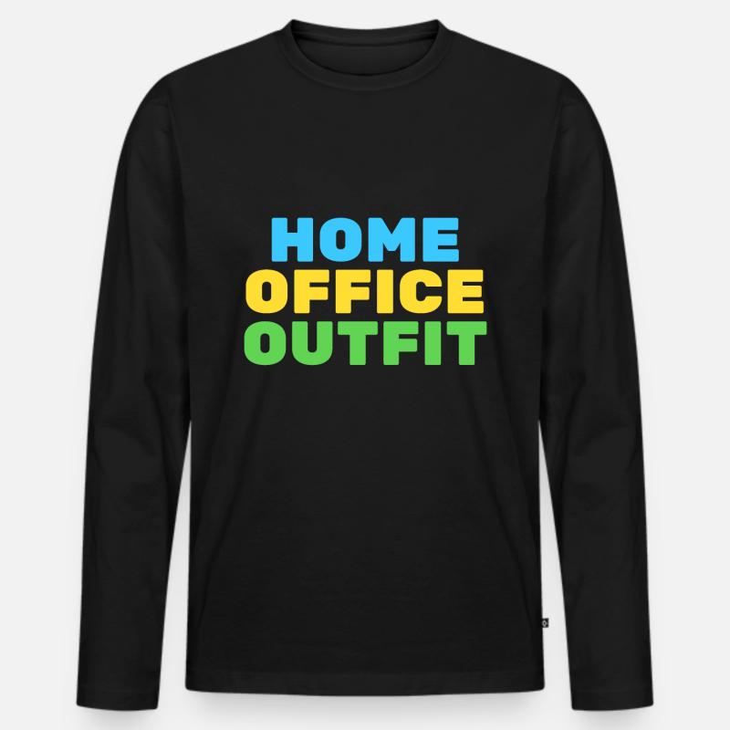 home office - Männer Premium Bio Langarmshirt - Schwarz