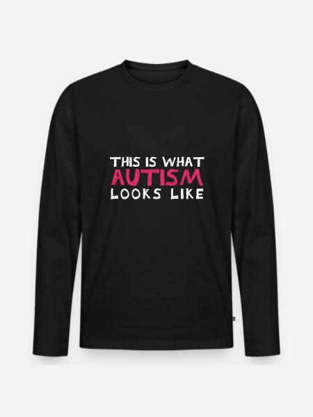 autism - Men's Premium Organic Long Sleeve Shirt - black