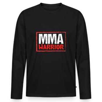 MMA Warrior - Männer Premium Bio Langarmshirt - Schwarz - Vorne - Nico (187cm)