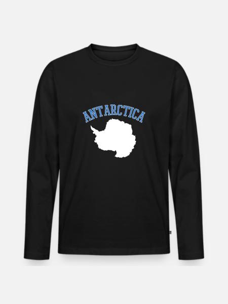 Antarktis - Männer Premium Bio Langarmshirt - Schwarz