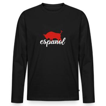 espanol - taureau espagnol | Flic - T-shirt manches longues Premium bio Homme - noir - Devant - Nico (187cm)