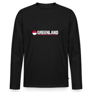 Greenland | Grönland | Grønland - Männer Premium Bio Langarmshirt - Schwarz - Vorne - Nico (187cm)