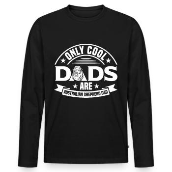 Australian Shepherd Lovers Australian Shepherd - Men's Premium Organic Long Sleeve Shirt - black - Front - Nico (187cm)