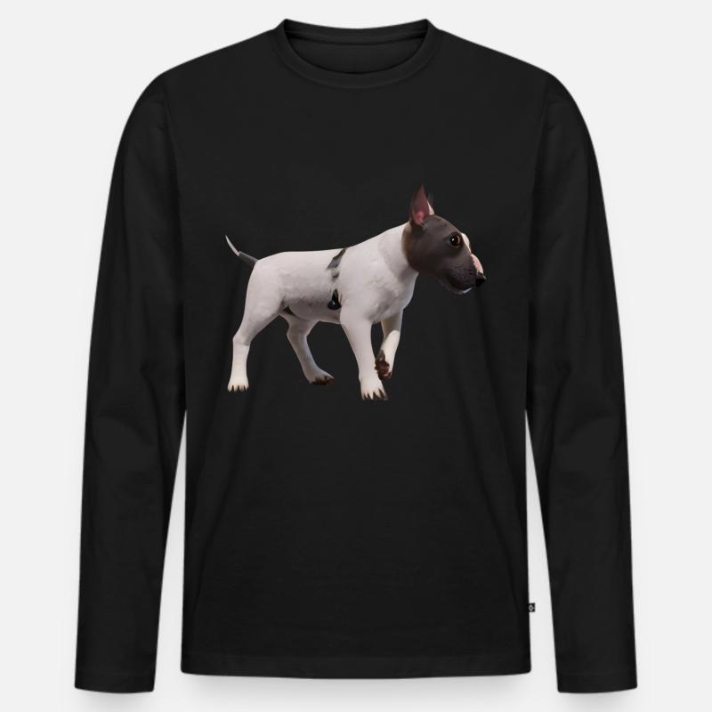 Miniature Bull Terrier - Männer Premium Bio Langarmshirt - Schwarz