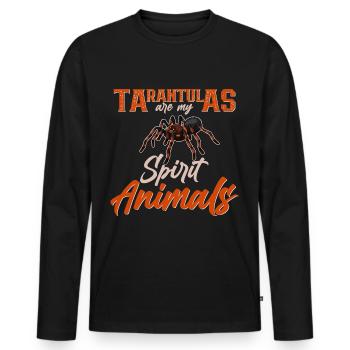 Tarantula - Men's Premium Organic Long Sleeve Shirt - black - Front - Nico (187cm)