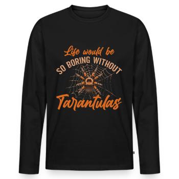 Tarantula Tarantula Tarantula Pet - Men's Premium Organic Long Sleeve Shirt - black - Front - Nico (187cm)
