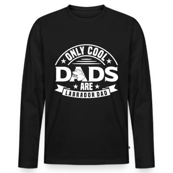 Labrador Liebhaber Labrador Labrador Vater - Männer Premium Bio Langarmshirt - Schwarz - Vorne - Nico (187cm)