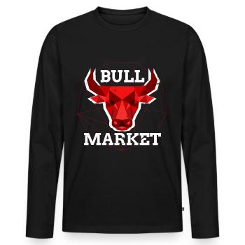 Bullenmarkt Krypto Chart Kryptowährung Hodler - Männer Premium Bio Langarmshirt - Schwarz - Vorne - Nico (187cm)