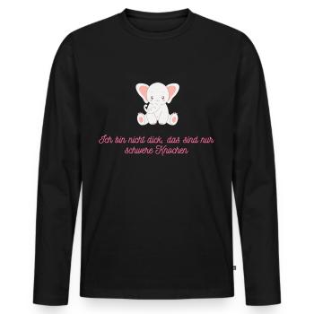 schwere Knochen - Männer Premium Bio Langarmshirt - Schwarz - Vorne - Nico (187cm)