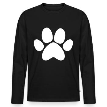Dog Paw Dog Symbol - Men's Premium Organic Long Sleeve Shirt - black - Front - Nico (187cm)