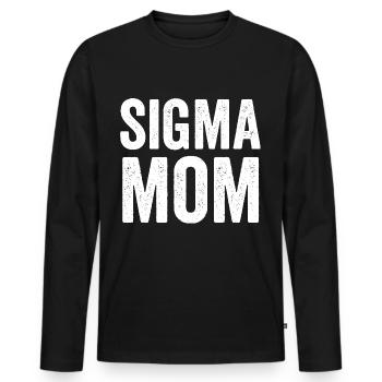 Sigma Mama - Männer Premium Bio Langarmshirt - Schwarz - Vorne - Nico (187cm)
