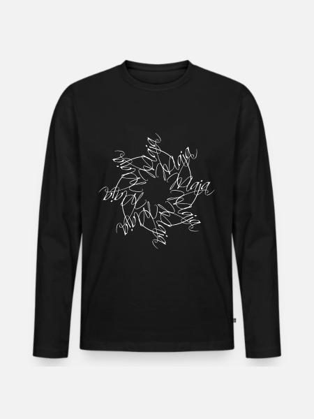 Maja Name Name Mandala - Men's Premium Organic Long Sleeve Shirt - black