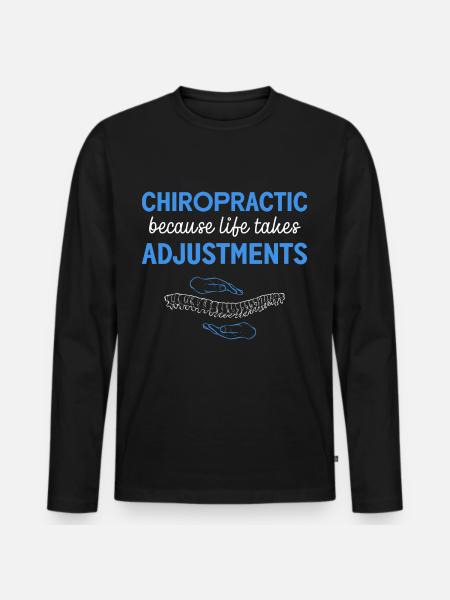Physiotherapy Physiotherapist Chiropractic Chiro - Men's Premium Organic Long Sleeve Shirt - black