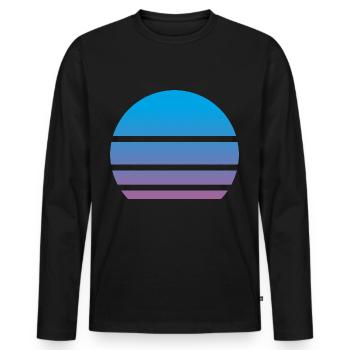 Retro Pattern Vintage - Men's Premium Organic Long Sleeve Shirt - black - Front - Nico (187cm)