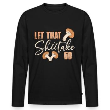 Mushroom pickers and mushroom friends - Men's Premium Organic Long Sleeve Shirt - black - Front - Nico (187cm)