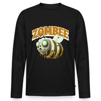 Abeille zombie Zombee - T-shirt manches longues Premium bio Homme - noir - Devant - Nico (187cm)