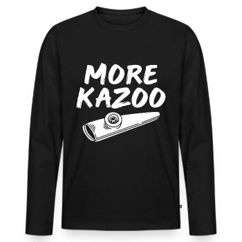 Kazoo Instrument Wind Instrument Wind Music - Men's Premium Organic Long Sleeve Shirt - black - Front - Nico (187cm)