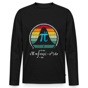 Loi Normale - Le Nombre Pi Pour les profs de Maths - T-shirt manches longues Premium bio Homme - noir - Devant - Nico (187cm)