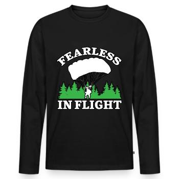 Fallschirmjäger Fallschirmspringen Fallschirmsprin - Männer Premium Bio Langarmshirt - Schwarz - Vorne - Nico (187cm)
