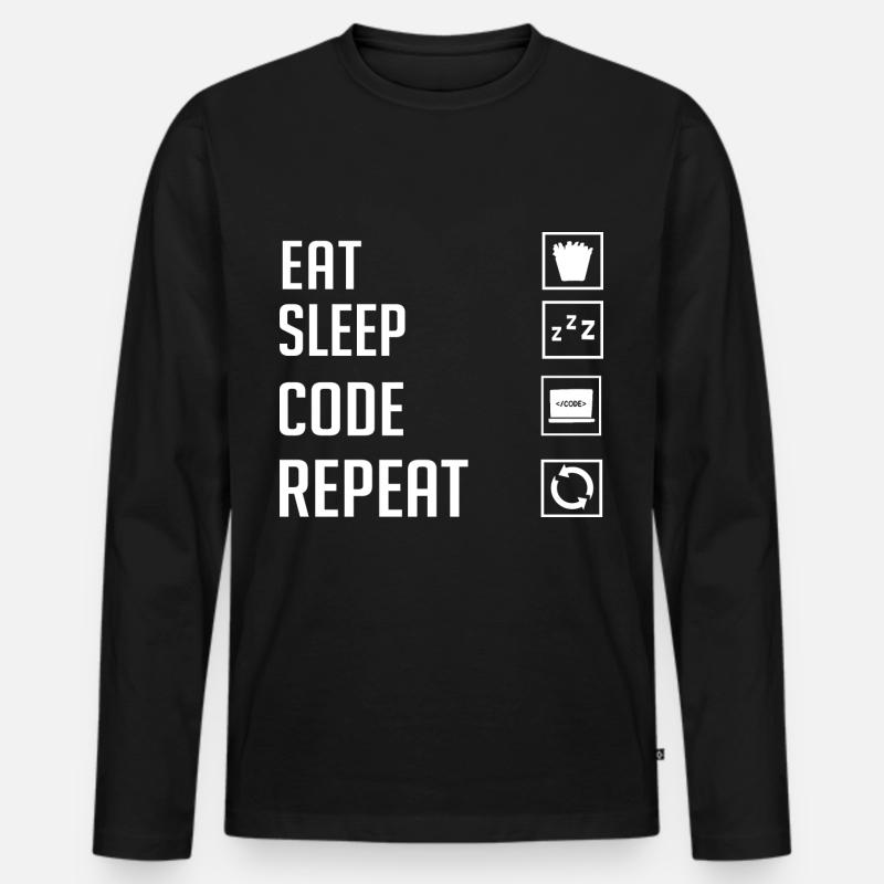 Programmierer Programmieren Computerentwickler Pc - Männer Premium Bio Langarmshirt - Schwarz