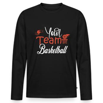 Ihr Team Basketball - Männer Premium Bio Langarmshirt - Schwarz - Vorne - Nico (187cm)