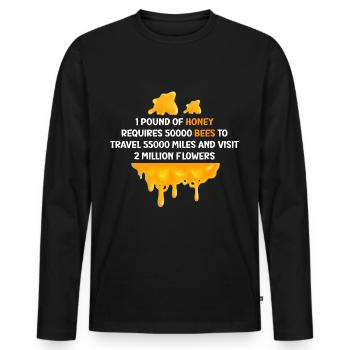 Beekeeping Beekeeping Course Beekeepers' Association Honey Bee Beekeepers - Men's Premium Organic Long Sleeve Shirt - black - Front - Nico (187cm)
