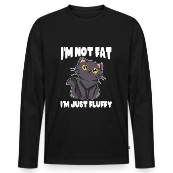 Meow persan in surpoids obese grand grand je ne - T-shirt manches longues Premium bio Homme - noir - Devant - Nico (187cm)