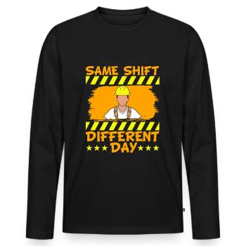 Construction Supervisor Carpentry Profession Same - Männer Premium Bio Langarmshirt - Schwarz - Vorne - Nico (187cm)