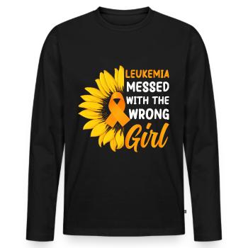 Leukemia Awareness Month Leukemia Survivor - Men's Premium Organic Long Sleeve Shirt - black - Front - Nico (187cm)